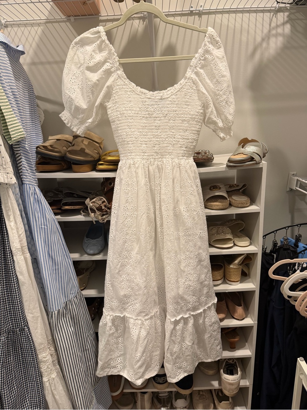 Hill House White Eyelet Louisa Nap Dress XS - Picture 4 of 6
